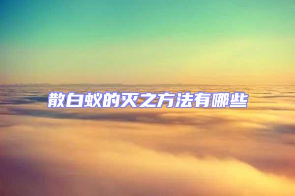 散白蟻的滅之方法有哪些