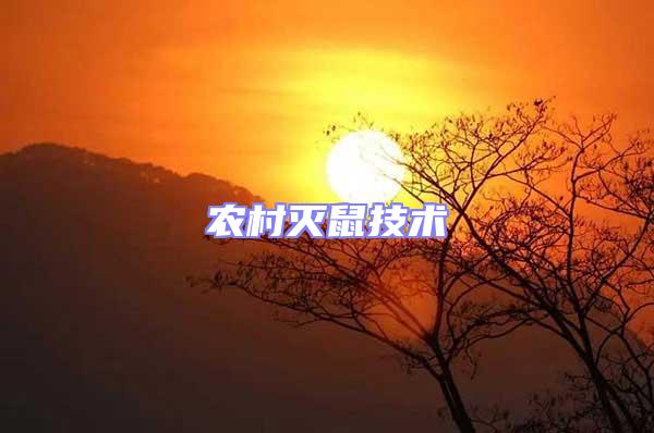 農(nóng)村滅鼠技術