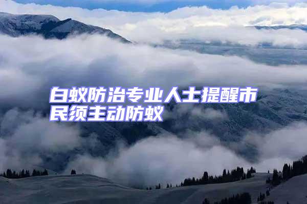 白蟻防治專業人士提醒市民須主動防蟻
