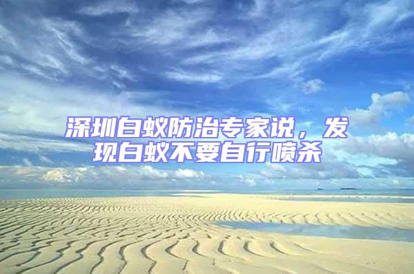 深圳白蟻防治專家說，發(fā)現(xiàn)白蟻不要自行噴殺