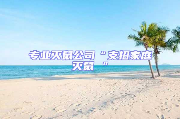 專業滅鼠公司“支招家庭滅鼠 ”