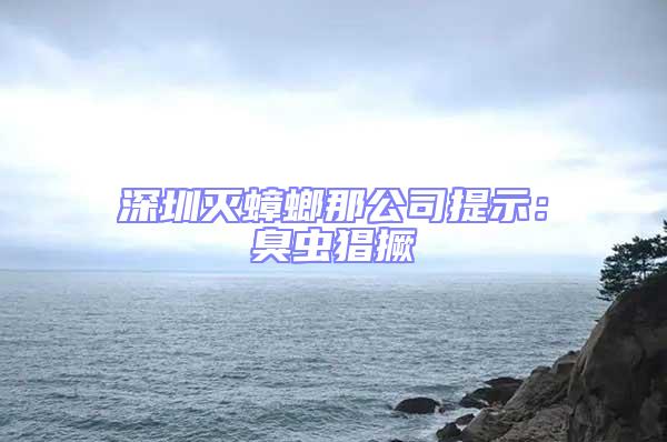 深圳滅蟑螂那公司提示：臭蟲猖撅