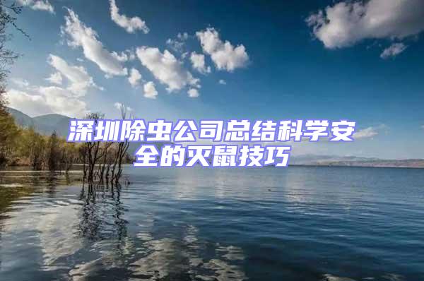 深圳除蟲公司總結(jié)科學(xué)安全的滅鼠技巧
