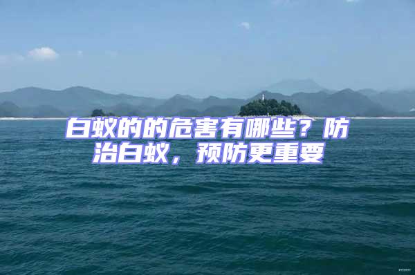 白蟻的的危害有哪些？防治白蟻，預防更重要