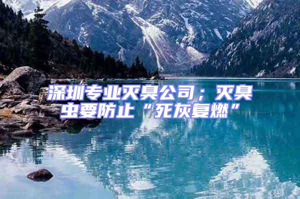 深圳專業(yè)滅臭公司；滅臭蟲要防止“死灰復(fù)燃”