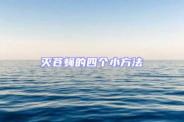 滅蒼蠅的四個(gè)小方法