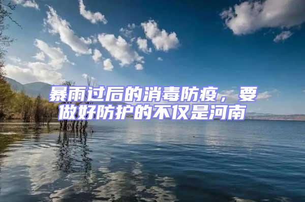 暴雨過后的消毒防疫，要做好防護的不僅是河南