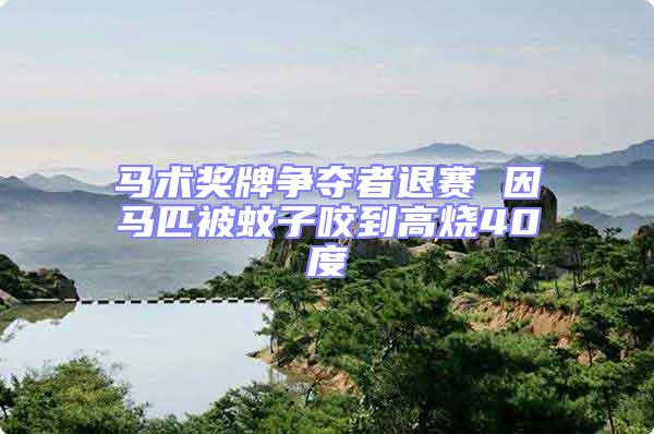 馬術(shù)獎(jiǎng)牌爭(zhēng)奪者退賽 因馬匹被蚊子咬到高燒40度