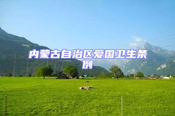 內(nèi)蒙古自治區(qū)愛國衛(wèi)生條例