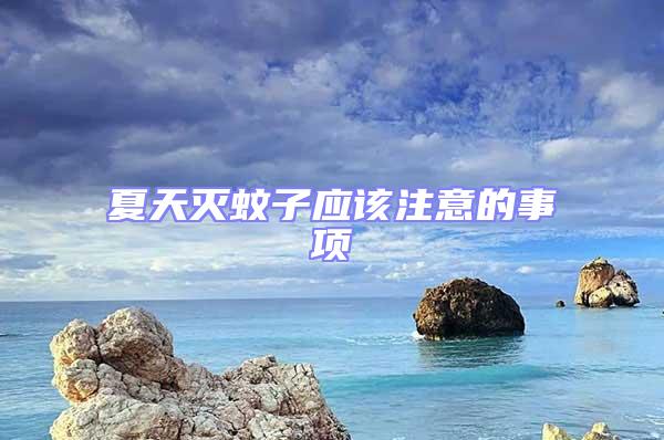 夏天滅蚊子應該注意的事項