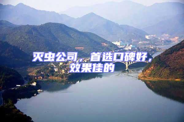 滅蟲公司，首選口碑好，效果佳的