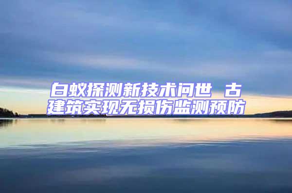 白蟻探測(cè)新技術(shù)問(wèn)世 古建筑實(shí)現(xiàn)無(wú)損傷監(jiān)測(cè)預(yù)防