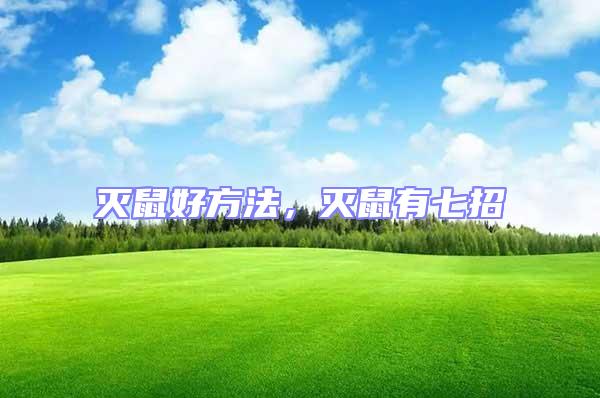 滅鼠好方法，滅鼠有七招