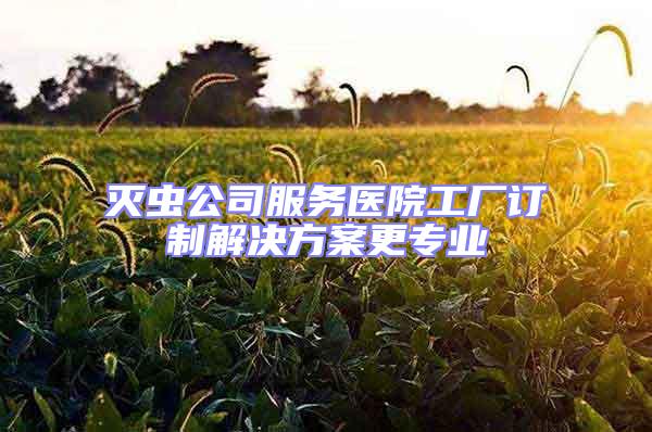 滅蟲公司服務醫院工廠訂制解決方案更專業