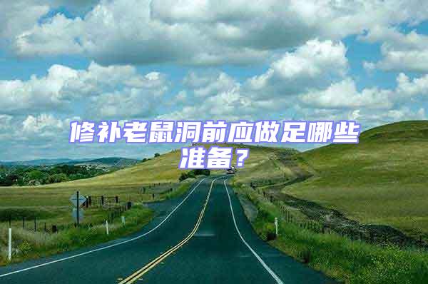 修補(bǔ)老鼠洞前應(yīng)做足哪些準(zhǔn)備？