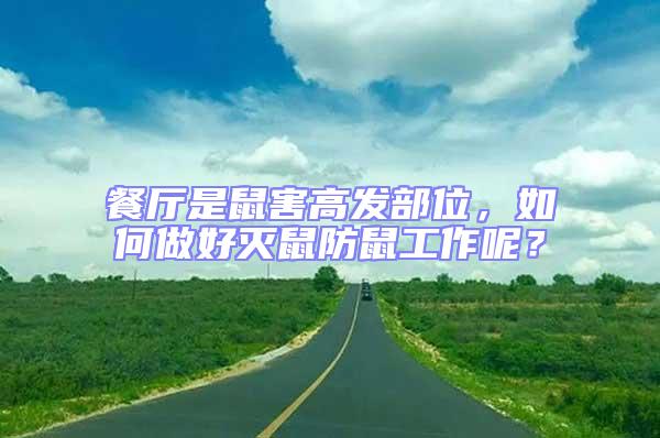 餐廳是鼠害高發(fā)部位，如何做好滅鼠防鼠工作呢？