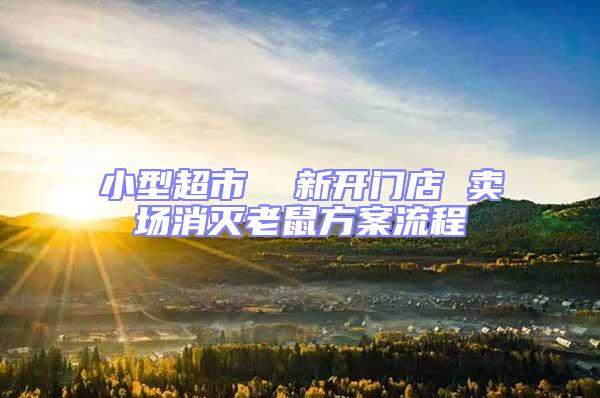 小型超市  新開門店 賣場(chǎng)消滅老鼠方案流程