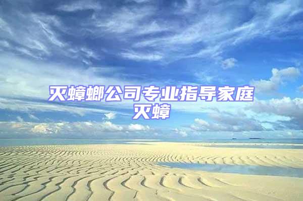 滅蟑螂公司專業指導家庭滅蟑