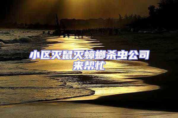 小區(qū)滅鼠滅蟑螂殺蟲公司來幫忙