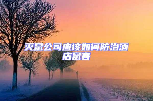 滅鼠公司應該如何防治酒店鼠害
