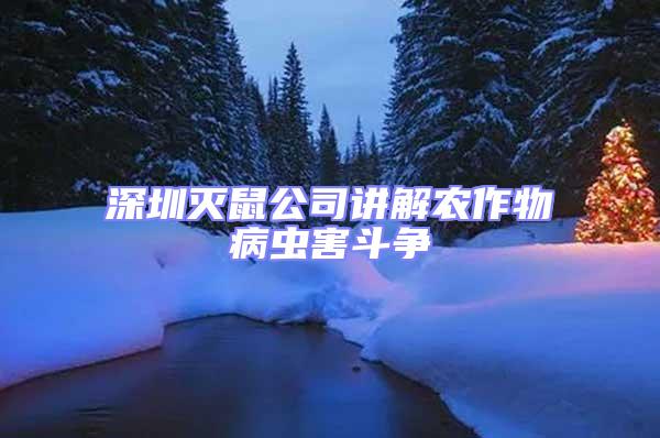 深圳滅鼠公司講解農(nóng)作物病蟲害斗爭(zhēng)