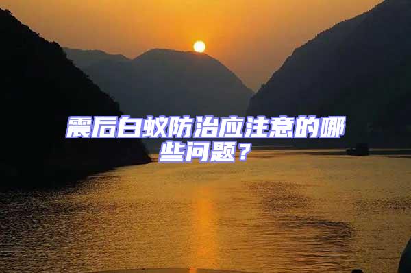 震后白蟻防治應注意的哪些問題？