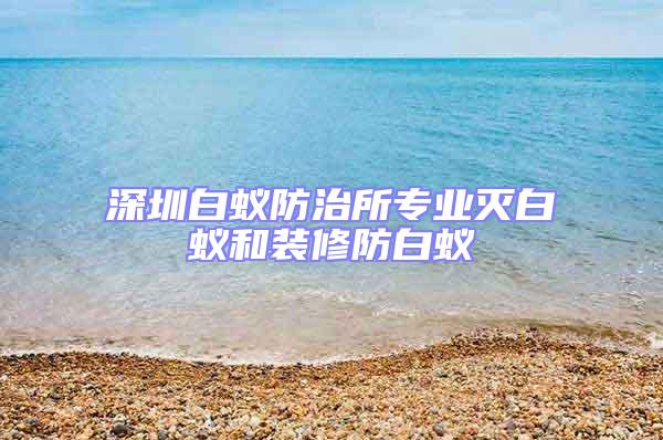 深圳白蟻防治所專業滅白蟻和裝修防白蟻