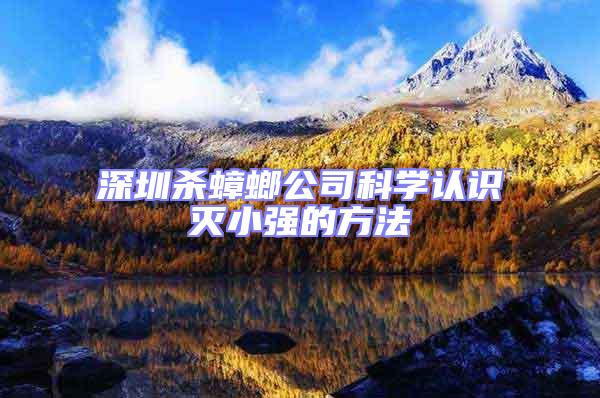 深圳殺蟑螂公司科學(xué)認(rèn)識滅小強(qiáng)的方法