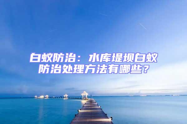 白蟻防治：水庫堤壩白蟻防治處理方法有哪些？