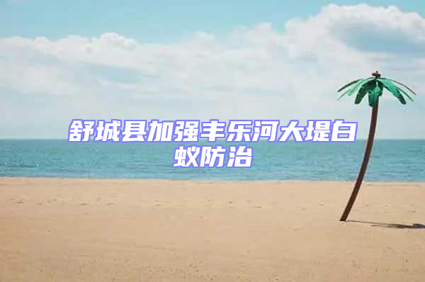 舒城縣加強豐樂河大堤白蟻防治