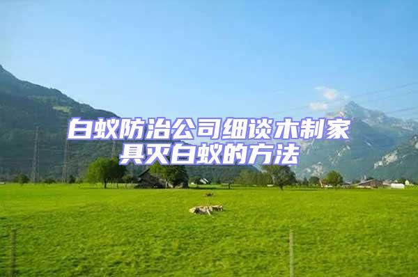 白蟻防治公司細談木制家具滅白蟻的方法