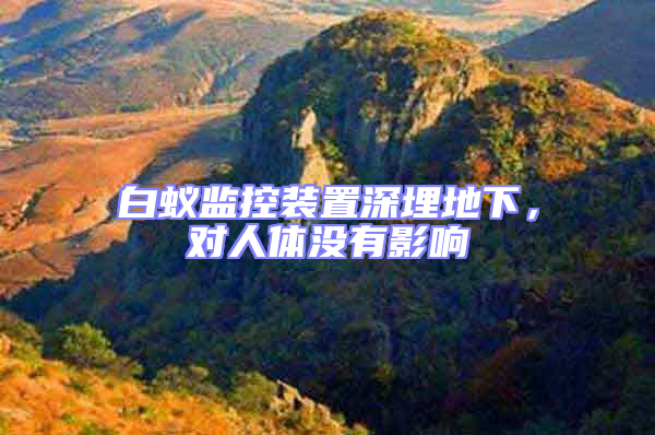 白蟻監控裝置深埋地下，對人體沒有影響