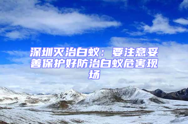 深圳滅治白蟻：要注意妥善保護(hù)好防治白蟻危害現(xiàn)場