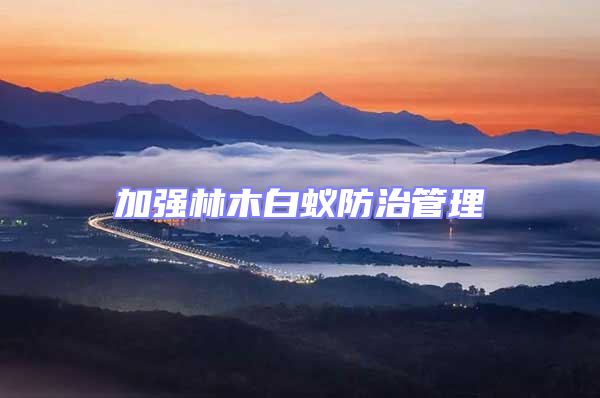 加強林木白蟻防治管理